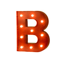 Load image into Gallery viewer, Vintage Marquee LED Lighted Letter B Sign Battery Operated Red
