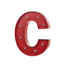 Load image into Gallery viewer, Vintage Marquee LED Lighted Letter C Sign Battery Operated Red
