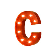 Load image into Gallery viewer, Vintage Marquee LED Lighted Letter C Sign Battery Operated Red
