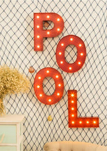 Load image into Gallery viewer, Vintage Marquee LED Lighted Letter P Sign Battery Operated Red
