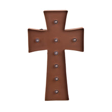 Load image into Gallery viewer, Rusty Marquee LED Lighted Cross Sign
