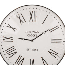 Load image into Gallery viewer, 31.5&quot; Oversized Farmhouse Metal Enamel Wall Clock
