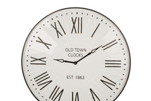 Load image into Gallery viewer, 31.5&quot; Oversized Farmhouse Metal Enamel Wall Clock
