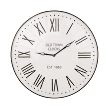 Load image into Gallery viewer, 31.5&quot; Oversized Farmhouse Metal Enamel Wall Clock
