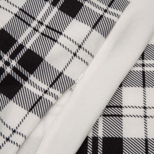 Load image into Gallery viewer, 72&quot;L*48&quot;W Polar Fleece Black &amp; White Plaid Reversible Duvet Cover
