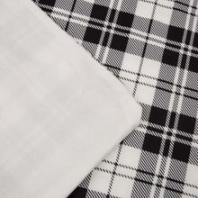 Load image into Gallery viewer, 72&quot;L*48&quot;W Polar Fleece Black &amp; White Plaid Reversible Duvet Cover
