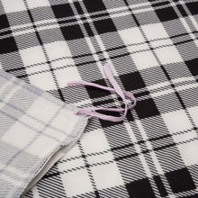 Load image into Gallery viewer, 72&quot;L*48&quot;W Polar Fleece Black &amp; White Plaid Reversible Duvet Cover
