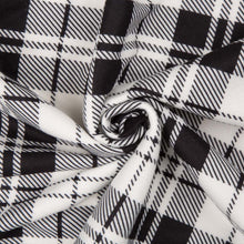 Load image into Gallery viewer, 72&quot;L*48&quot;W Polar Fleece Black &amp; White Plaid Reversible Duvet Cover
