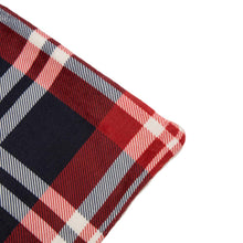 Load image into Gallery viewer, 72&quot;L*48&quot;W Flannel Red/Blue/White Plaid Reversible Duvet Cover
