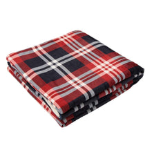 Load image into Gallery viewer, 72&quot;L*48&quot;W Flannel Red/Blue/White Plaid Reversible Duvet Cover
