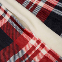 Load image into Gallery viewer, 72&quot;L*48&quot;W Flannel Red/Blue/White Plaid Reversible Duvet Cover
