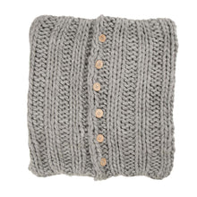 Load image into Gallery viewer, 18&quot;L*18&quot;W Gray Handmade Acrylic Cable Knit Pillow Cover
