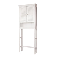 Load image into Gallery viewer, 68.25&quot;H Wooden Free Standing Storage Cabinet Spacesaver, White
