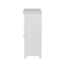 Load image into Gallery viewer, 32&quot; H Wooden Floor Storage Cabinet with  2 Shutter Door, White
