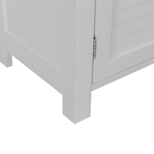 Load image into Gallery viewer, 32&quot; H Wooden Floor Storage Cabinet with  2 Shutter Door, White
