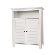 Load image into Gallery viewer, 32&quot; H Wooden Floor Storage Cabinet with  2 Shutter Door, White
