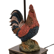 Load image into Gallery viewer, 19.69&#39;&#39;H Polyresin  Crowing Rooster Table Lamp in Barnyard Finish
