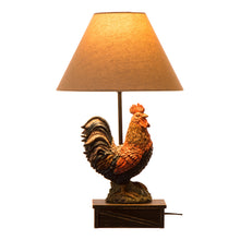 Load image into Gallery viewer, 19.69&#39;&#39;H Polyresin  Crowing Rooster Table Lamp in Barnyard Finish
