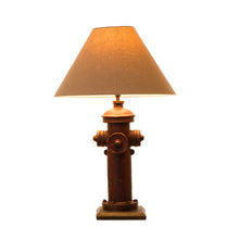 Load image into Gallery viewer, Vintage Style Hydrant Novelty Table Lamp with Burlap Shade
