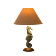 Load image into Gallery viewer, Vintage Seahorse Style Novelty Table Lamp with Burlap Shade
