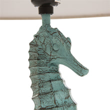 Load image into Gallery viewer, Vintage Seahorse Style Novelty Table Lamp with Burlap Shade
