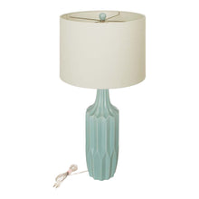 Load image into Gallery viewer, 30.75&quot;H Matte Mint Ceramic  Table Lamp w/White Shade
