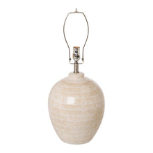 Load image into Gallery viewer, 25.5&quot;H Cream Ceramic Table Lamp w/Burlap Shade
