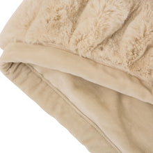 Load image into Gallery viewer, 50&quot;*60&quot; Faux Fur Elastic Throw/Blanket, Beige (Face Fabric 1000gsm; Back 210gsm)
