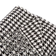 Load image into Gallery viewer, 60&quot;L*50&quot;W Acrylic Black/White Houndstooth Woven Throw 360g
