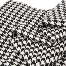 Load image into Gallery viewer, 60&quot;L*50&quot;W Acrylic Black/White Houndstooth Woven Throw 360g
