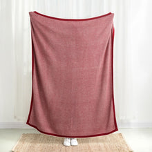 Load image into Gallery viewer, 60&quot;L*50&quot;W Knitted Acrylic Red/White Throw Blanket 900g
