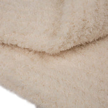 Load image into Gallery viewer, 60&quot;L*50&quot;W Knitted Polyester Beige Feather Yarn Throw Blanket 800g
