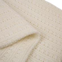 Load image into Gallery viewer, 60&quot;L*50&quot;W Knitted Acrylic White Throw Blanket 800g
