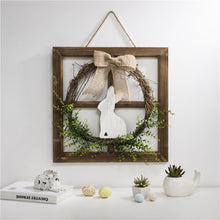 Load image into Gallery viewer, 18&quot;H Wooden Frame Easter Wall Decor with Wreath
