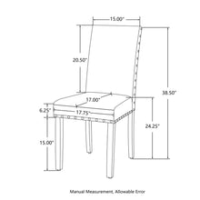 Load image into Gallery viewer, Cream White Fabric Dining Chair with Adjustable Feet Nails, Set of 2
