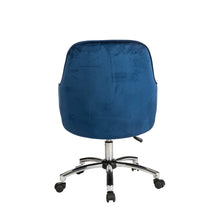 Load image into Gallery viewer, Navy Blue Velvet Gaslift Adjustable Swivel Office Chair/Desk Chair
