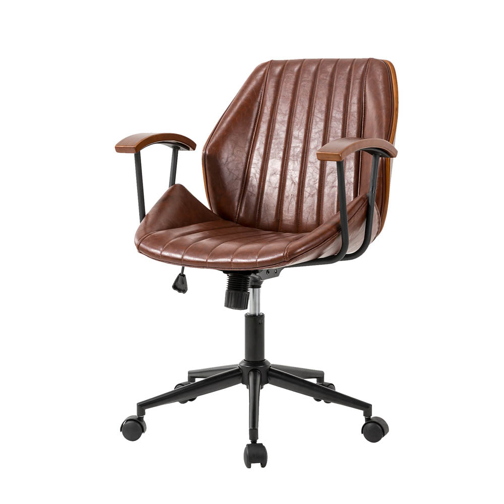 Russet Leatherette Adjustable Swivel Desk Chair/Task Office Chair