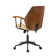 Load image into Gallery viewer, Cream Leatherette Adjustable Swivel Desk Chair/Task Office Chair
