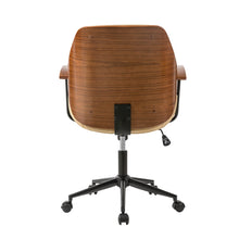 Load image into Gallery viewer, Cream Leatherette Adjustable Swivel Desk Chair/Task Office Chair
