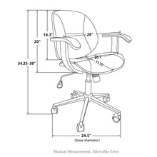 Load image into Gallery viewer, Black Leatherette Adjustable Swivel Desk Chair/Task Office Chair
