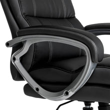 Load image into Gallery viewer, Black PU Leather Gaslift Adjustable High-Back Swivel Office Chair
