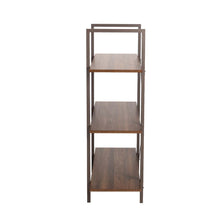 Load image into Gallery viewer, 41.5&quot;H Modern Industrial Brown Wood/Metal 3-Tier Bookcases &amp; Shelves
