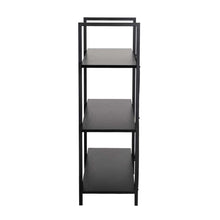 Load image into Gallery viewer, 41.5&quot;H Modern Industrial Black Wood/Metal 3-Tier Bookcases &amp; Shelves
