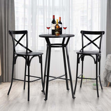 Load image into Gallery viewer, Set of 2 Black Steel Bar Chairs and a Round Top Pub Table (3-Piece)
