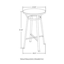 Load image into Gallery viewer, Set of 2 Black Steel Bar Chairs and a Round Top Pub Table (3-Piece)
