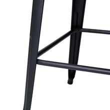 Load image into Gallery viewer, Set of 2 Black Steel Bar Chairs and a Square Top Pub Table (3-Piece)
