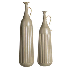 Load image into Gallery viewer, Global/Boho Metal Floor Vase, Set of 2
