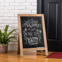 Load image into Gallery viewer, Farmhouse Brown Wooden Framed Haning or Standing Chalkboard Sign
