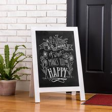 Load image into Gallery viewer, Farmhouse White Wooden Framed Haning or Standing Chalkboard Sign
