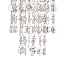 Load image into Gallery viewer, 18.75&quot;H Solar Lighted Transparent Acrylic Jewel Beaded Wind Chime or Chandelier Hanging Décor
